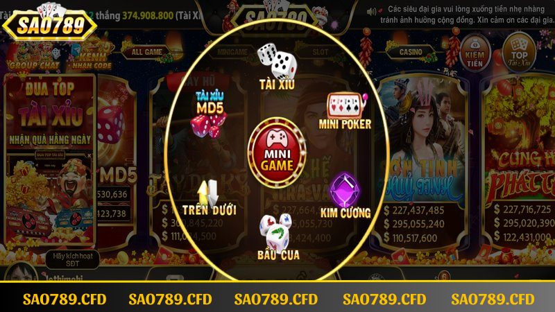 Mini game Sao789 là một trải nghiệm vô cùng hấp dẫn